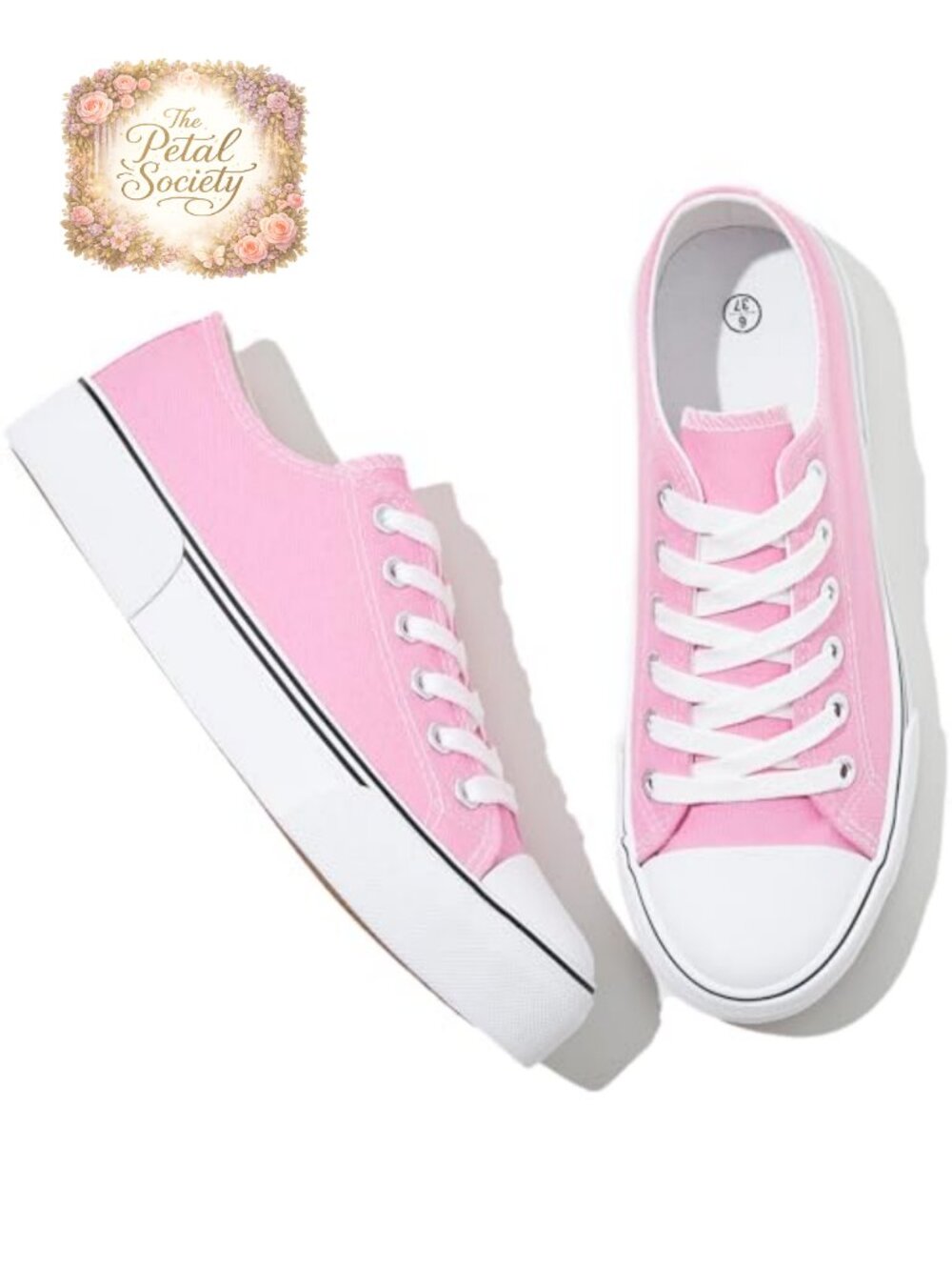 Canvas Tennis Shoes Low Top Lace Up Fashion Sneakers Comfortable Walking